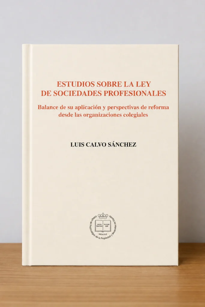 Portada de «Estudios sobre la Ley de Sociedades Profesionales», bibliografía de AEDS
