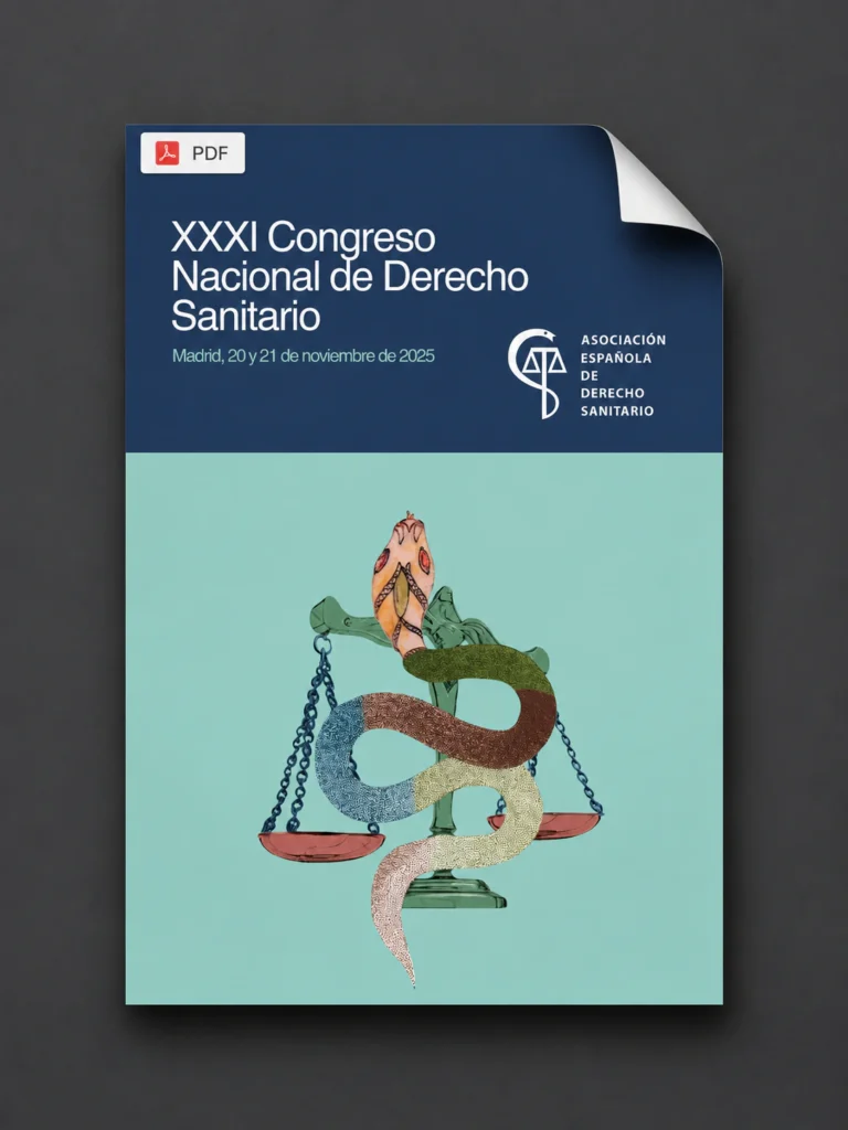 Portada de «Documento de conclusiones - XXXI Congreso Nacional de Derecho Sanitario», publicación de AEDS
